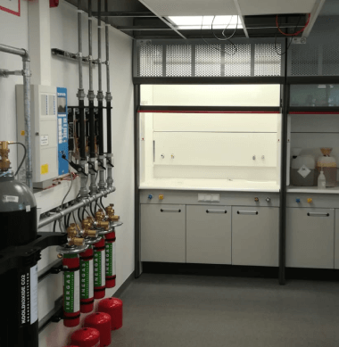 ANSUL Solutions Lab- en zuurkasten